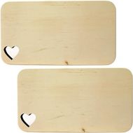 [아마존베스트]Kaltner Prasente Alder Wood Alder Natural Untreated Gift IdeaBread and Butter Board with Heart Motif (Set of 2)