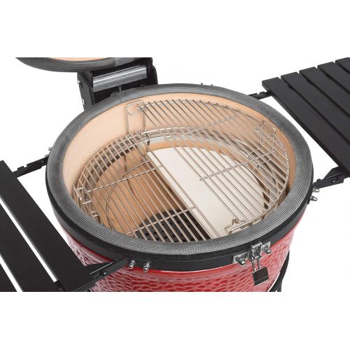  KamadoJoe Kamado Joe KJ23RH Classic Joe Grill, 18, Red