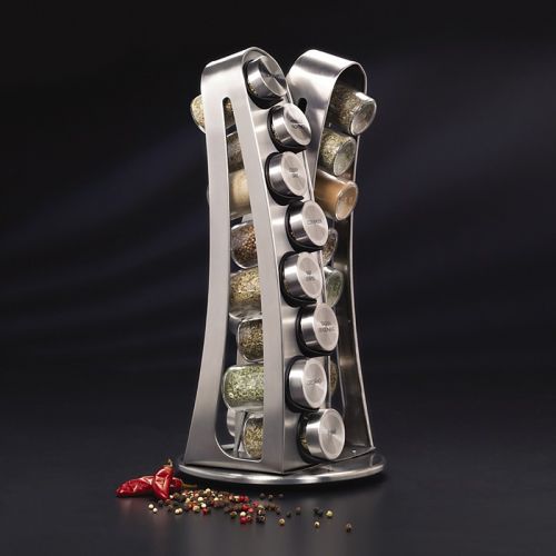 카먼스테인 Kamenstein 16-Spice Jar Stainless Steel Tower