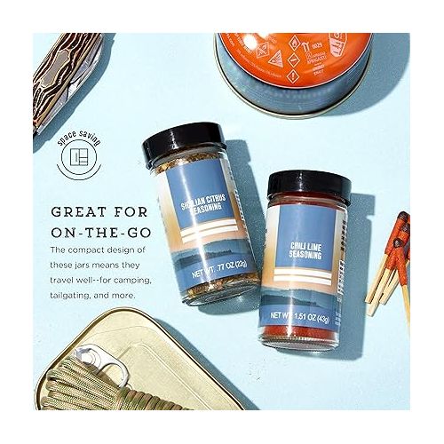 카먼스테인 Kamenstein Let's Go Glamping 2 Piece Camping Spice Set with Removable Sifter Cap