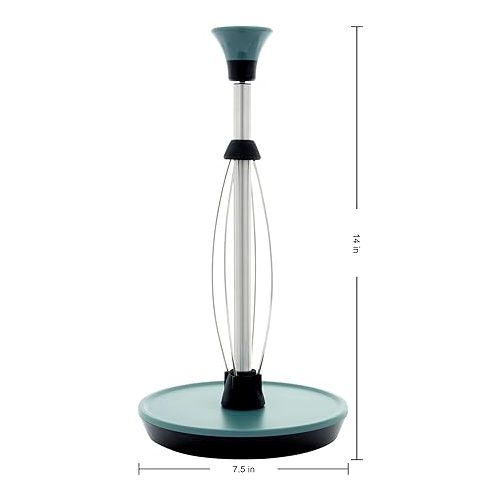 카먼스테인 Kamenstein Perfect Tear Paper Towel Holder, Ocean Teal, 7.5 x 7.5 x 14-Inch