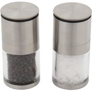 Kamenstein Magnetic Salt and Pepper Grinder Filled with Spices, Set Of 2, Stainless Steel