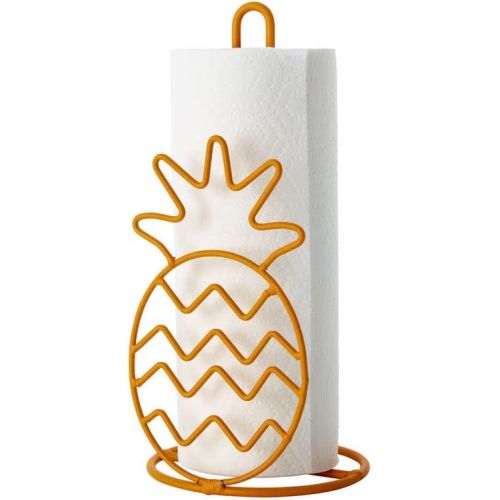 카먼스테인 Kamenstein Pineapple Wire Paper Towel Holder, 12-Inch, Radiant Yellow