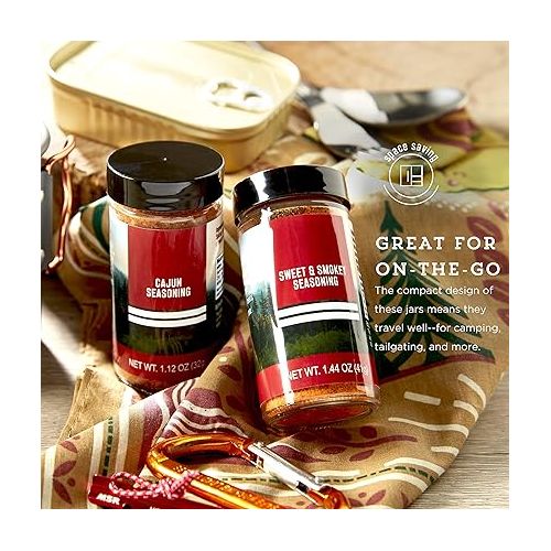 카먼스테인 Kamenstein Bring The Heat 2 Piece Camping Spice Set with Removable Sifter Cap