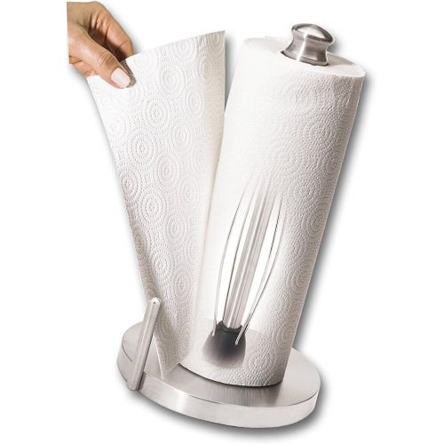카먼스테인 [아마존베스트]Kamenstein 5204110 Perfect Tear Patented Countertop Standing Stainless Steel Paper Towel Holder, 13-Inch, Silver