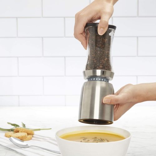 카먼스테인 [아마존베스트]Kamenstein 5221297 Smart Mill Pepper Grinder, Standard, Stainless Steel