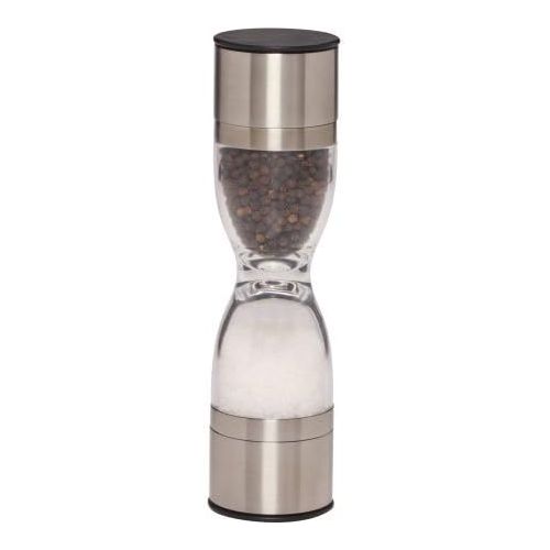 카먼스테인 [아마존베스트]Kamenstein Holden Stainless Steel and Clear Dual Salt and Pepper Grinder