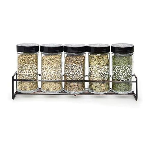 카먼스테인 [아마존베스트]Kamenstein 5244884 Organic 5 Jar Wire Spice Rack, Bronze