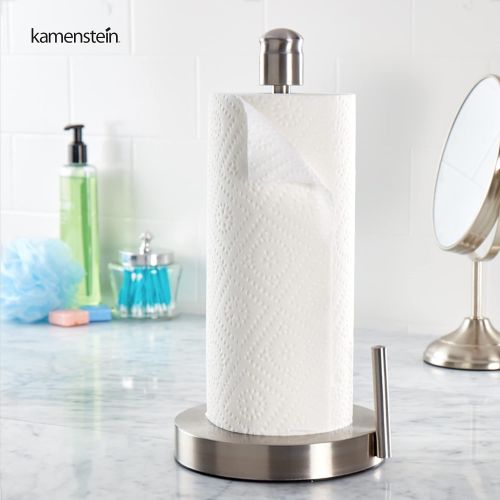 카먼스테인 Kamenstein 5204110 Perfect Tear Patented Countertop Standing Stainless Steel Paper Towel Holder, 13-Inch, Silver