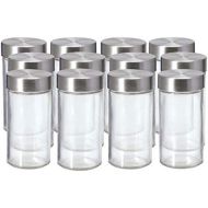 Kamenstein 5238942 Empty Jars, Set of 12, 3 Ounce, Silver Cap