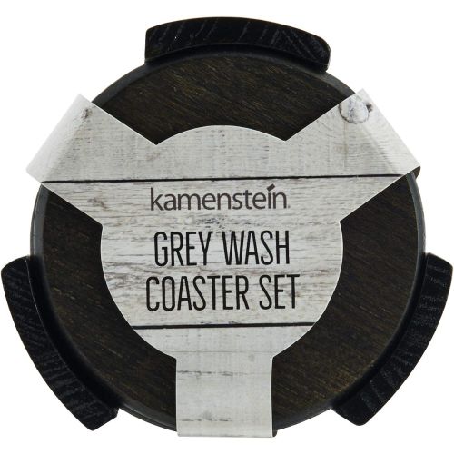 카먼스테인 Kamenstein Gray Washed Galvenized Wood Coaster, set of 5