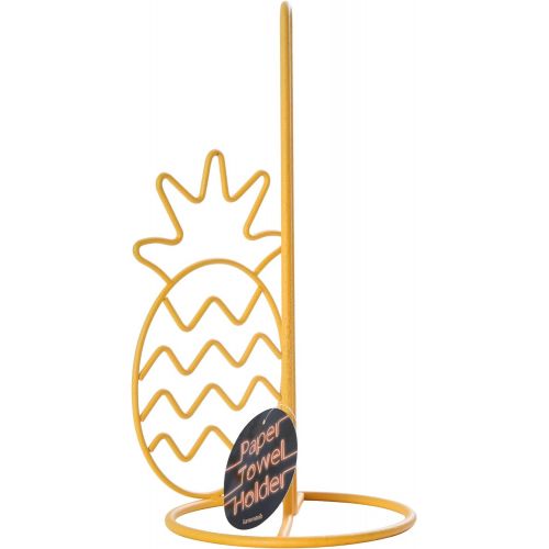 카먼스테인 Kamenstein Pineapple Wire Paper Towel Holder, 12-Inch, Radiant Yellow