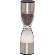 Kamenstein Holden Stainless Steel and Clear Dual Salt and Pepper Grinder