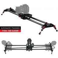 Kamerar 39.4 inch  100 cm Pan-100 Track Motion Rail Stabilization DSLR Camera Slider: Light Carbon Fiber Rail, Adjustable Legs, Angle Follow Focus, Parallax Slide, Panoramic Slide