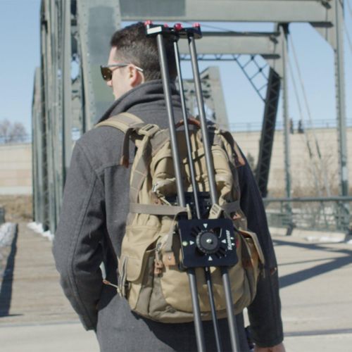  Kamerar 39.4 inch  100 cm Pan-100 Track Motion Rail Stabilization DSLR Camera Slider: Light Carbon Fiber Rail, Adjustable Legs, Angle Follow Focus, Parallax Slide, Panoramic Slide