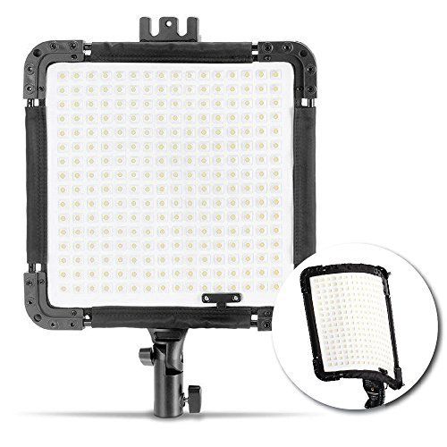  Kamerar BrightCast V15-345P Bi-Color Flexible LED Light Panel with AC Adapter, Water Resistant, Shock Proof, Rugged, Daylight and Tungsten (V-Mount)