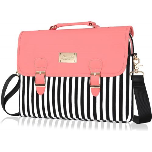  [아마존베스트]Kamlui Laptop Bag 15.6 Inch - for Women Cute Computer Laptop Sleeve Case for Shoulder Messenger,Macbook Pro Air HP Dell,Pink