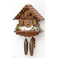 Kammerer Uhren Hekas Cuckoo Clock Black Forest house with moving wood chopper