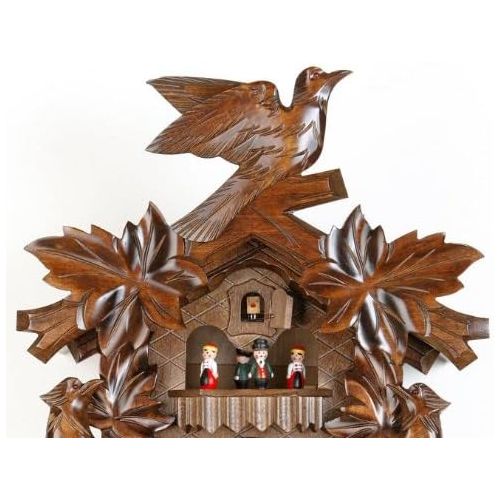  Kammerer Uhren Hekas German Cuckoo Clock 8-day-movement Carved-Style 20.00 inch - Authentic black forest cuckoo clock by Hekas