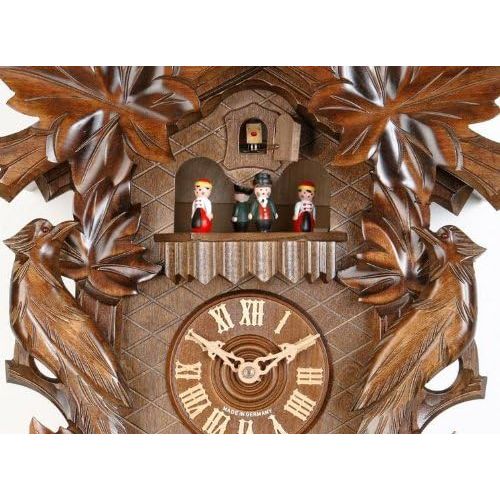  Kammerer Uhren Hekas German Cuckoo Clock 8-day-movement Carved-Style 20.00 inch - Authentic black forest cuckoo clock by Hekas