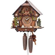 Kammerer Uhren Hekas German Cuckoo Clock 8-day-movement Chalet-Style 13 inch - Authentic black forest cuckoo clock by Hekas