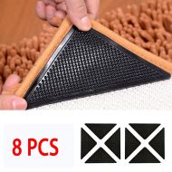 Kamoso Rug Grippers for Hardwood Floors, Carpet Mat Sticky Gripper Silicone Grip for Area Double Sided Anti Curling Non-Slip Washable and Reusable Pads for Tile Floors, Carpets, Fl