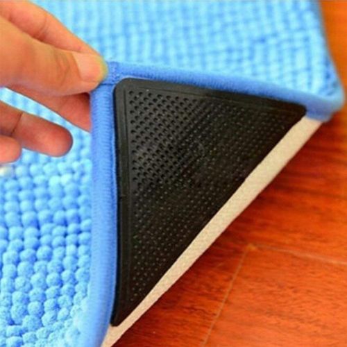  Kamoso Rug Grippers for Hardwood Floors, Carpet Mat Sticky Gripper Silicone Grip for Area Double Sided Anti Curling Non-Slip Washable and Reusable Pads for Tile Floors, Carpets, Fl