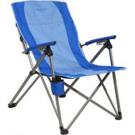 Kamp-Rite Portable Folding Reclining Camping Chair with 3 Positions, Swing Away Cup Holder, and Bag for Camping, Tailgating, and Sports, 325 LB Capacity, 2 Tone Blue