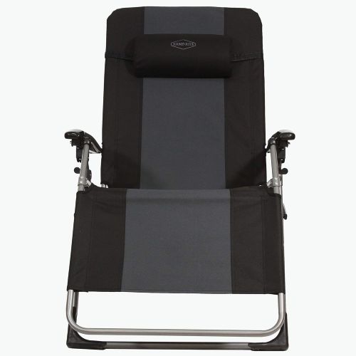  Kamp-Rite Outdoor Furniture Camping Beach Patio Sports Oversized Anti Gravity Folding Reclining Chair, Gray