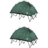Kamp-Rite CTC 2-Person Compact Collapsible Backpacking Camping Tent Cot (2 Pack)