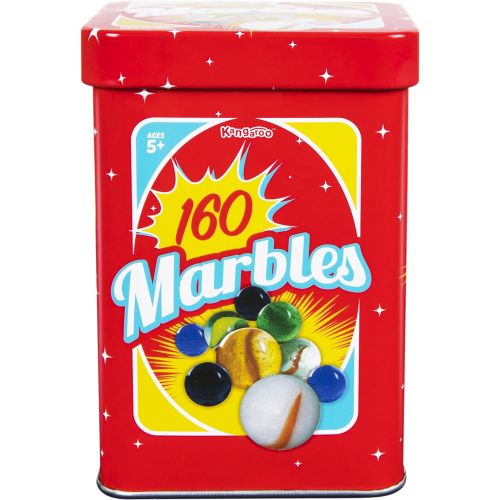  [아마존베스트]Kangaroo Marble Set - 160; Marbles Game, in a Tin Box