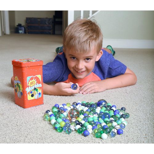  [아마존베스트]Kangaroo Marble Set - 160; Marbles Game, in a Tin Box