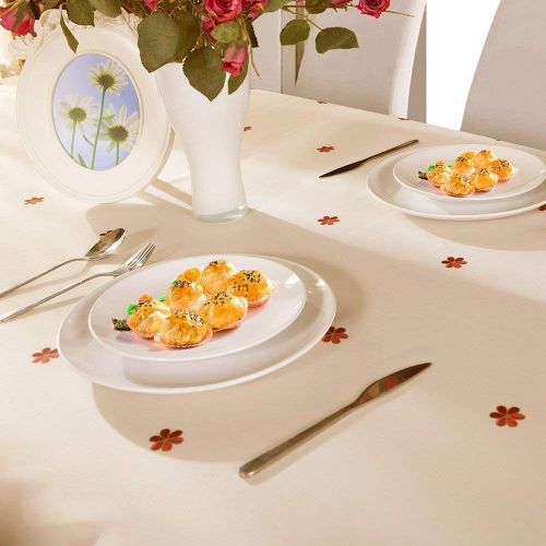  Kangkaishi kangkaishi Easy to Care for Leakproof and Durable Long tablecloths Outdoor Picnic Colorful Flowers with Half a Set of Petals Rainbow Themed Design Vintage Inspiration W54 x L108 In