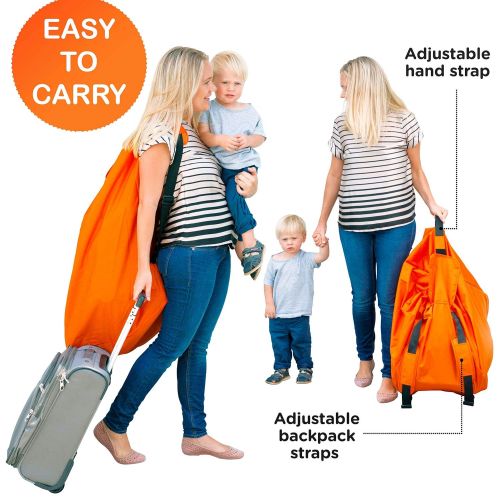  KangoKids Car Seat Travel Bag - Waterproof Carseat, Booster, Backpack Cover - Easy Carry Gate Check Bag for Airport - Extra Large, Durable Carrier with Handle and Adjustable, Padde