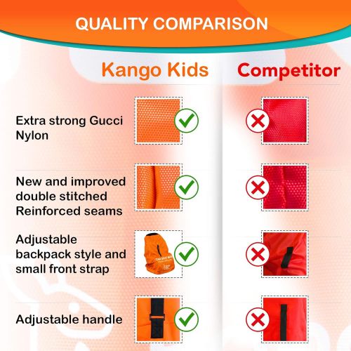  KangoKids Car Seat Travel Bag - Waterproof Carseat, Booster, Backpack Cover - Easy Carry Gate Check Bag for Airport - Extra Large, Durable Carrier with Handle and Adjustable, Padde