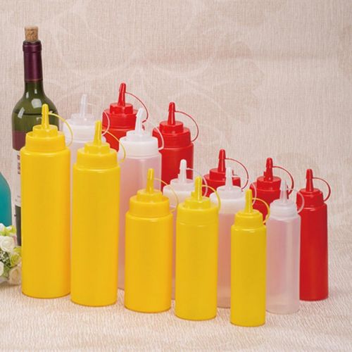  Kangql kangql 8/12/16/24/900ml Kueche Squeeze Flasche Gewuerz Sauce Essig Ketchup Spender, rot, 340,2 g (12 oz)