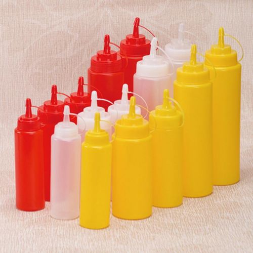  Kangql kangql 8/12/16/24/900ml Kueche Squeeze Flasche Gewuerz Sauce Essig Ketchup Spender, rot, 340,2 g (12 oz)