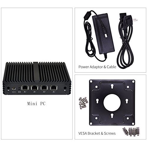  Kansung KANSUNG Fanless Mini PC K190G4N-S07 with 4 Gigabit NIC and VGA WIFI X86 Mini PC Windows  Linux pfSense