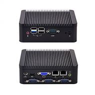 Kansung KANSUNG Industrial pc Intel Quad Core processor 2 Ethernet Office Computer Celeron Bay Trail J1900 4G RAM 128G SSD WIFI firewall mini pc 12V Windows/Pfense