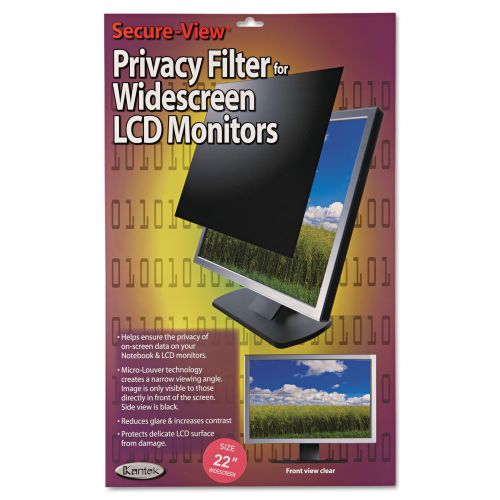  Kantek, KTKSVL22W, LCD Monitor Blackout Privacy Screens, 1, Black