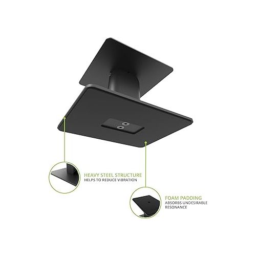  Kanto SP6HD Universal Desktop Speaker Stands - 6 Inch - 2 Pack - Steel (Black)