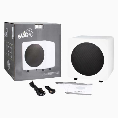  Kanto SUB8 8-inch Powered Subwoofer, Matte White
