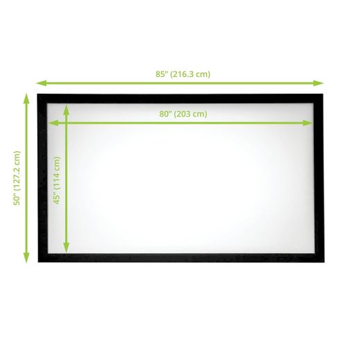  Kanto S71092 7000 Series 92 Fixed Frame Projector Screen, Black
