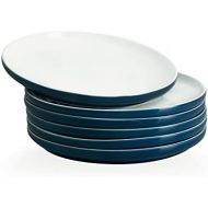 [아마존베스트]Kanwone Porcelain Dessert Salad Plates - 8 Inch - Set of 6, Grey, Microwave and Dishwasher Safe Plates