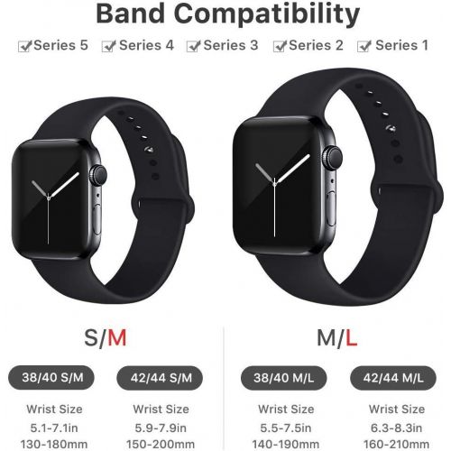  [아마존베스트]Kaome Compatible with Apple Watch Band 38mm 40mm 44mm 42mm,Soft Strap Sport Band for iWatch Series 4, Series 3, Series 2, and Series 1