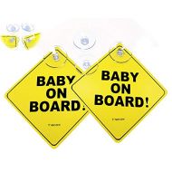 [아마존베스트]Kapel Baby on Board Sign with 4 Big Suction Cups. Thicker, Heat Resistant, Perfect in All Weathers