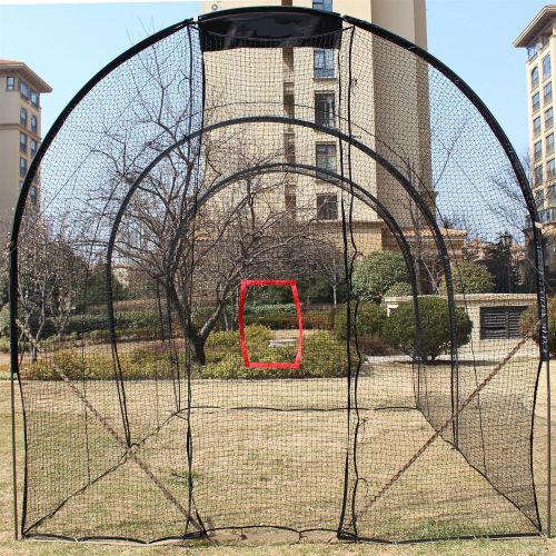  [아마존 핫딜] Kapler Baseball prictice Net with Extra Baffle Net 16 (L) X10 (D) X10 (H) /500 x 300 x 300cm Baseball Batting cage 16mm High Strength Steel Frame Softball Batting cage Training net