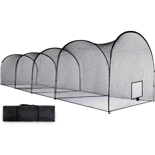  Kapler Baseball Batting Cage,Batting Cage with Wheels Rolling, Backyard Training Net for Baseball Softball,Portable Baseball & Softball Hitting Cage Equipment with Steel Frame 16 (