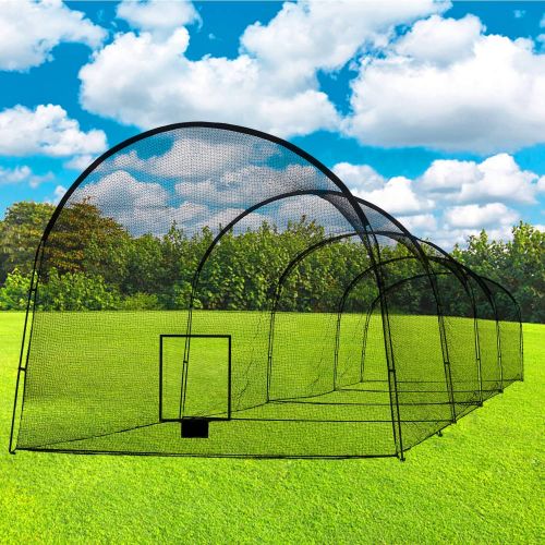  Kapler Baseball Batting Cage,Batting Cage with Wheels Rolling, Backyard Training Net for Baseball Softball,Portable Baseball & Softball Hitting Cage Equipment with Steel Frame 16 (