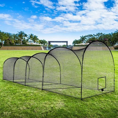  Kapler Baseball Batting Cage,Batting Cage with Wheels Rolling, Backyard Training Net for Baseball Softball,Portable Baseball & Softball Hitting Cage Equipment with Steel Frame 16 (